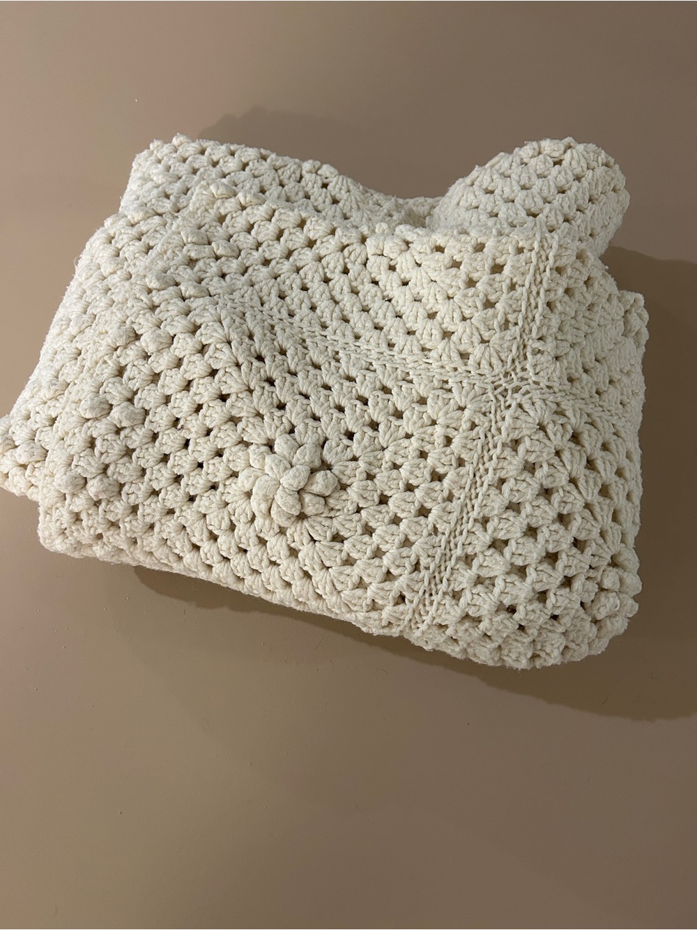 Light yellow Crochet blanket